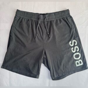 Hugo Boss Large Sleepwear Men Gray Identity Jersey Sleep Shorts